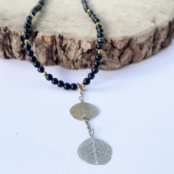Collier Agate Noire