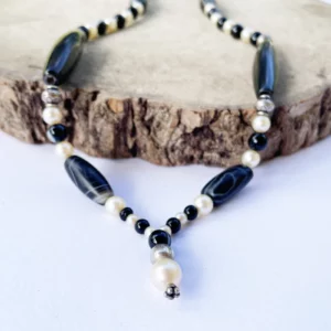 Collier Agate et Perles