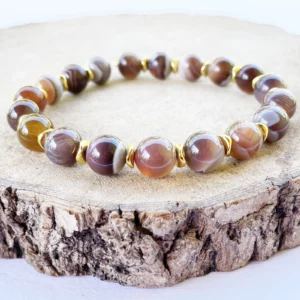 Bracelet Agate du Botswana