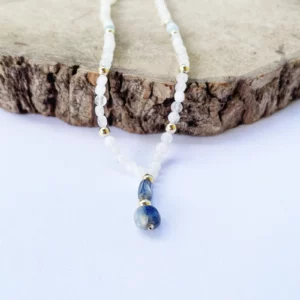 Collier Jade Blanc Cyanite