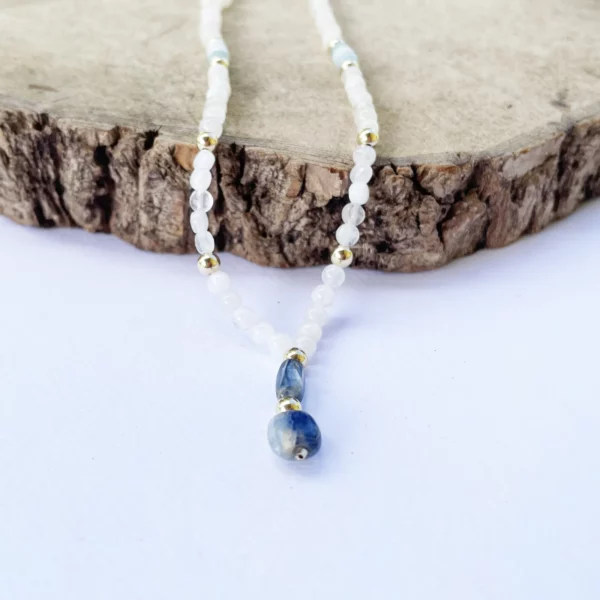 Collier Jade Blanc Cyanite