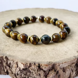 Bracelet Oeil de Tigre Hématite Or