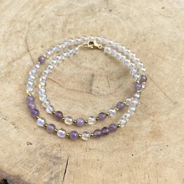 Bracelet double Angel Aura Amethyste – Image 2
