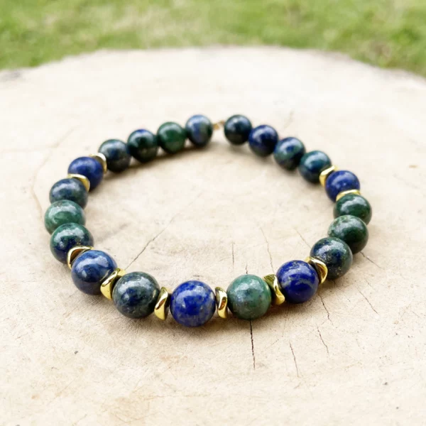 Bracelet Azurite et Lapis Lazuli