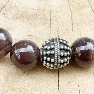 Bracelet Agate du Botswana et Argent