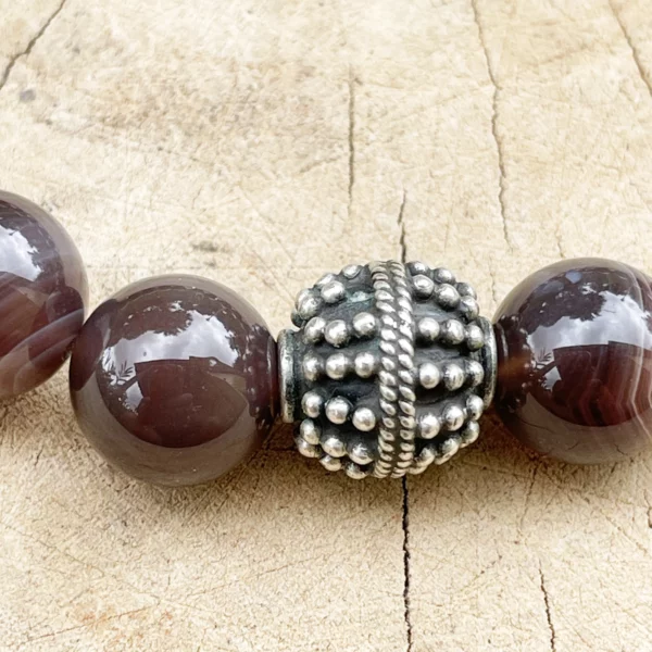Bracelet Agate du Botswana et Argent – Image 2