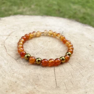 Bracelet Cornaline Hématite