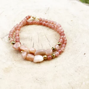 Bracelet Double Pierre de Soleil