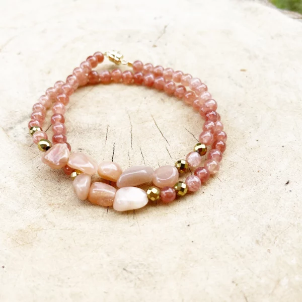 Bracelet Double Pierre de Soleil – Image 2