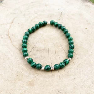 Bracelet Malachite et Argent
