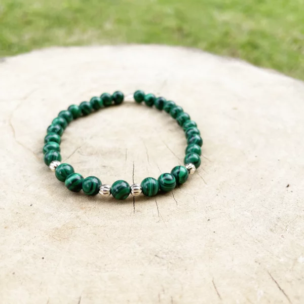 Bracelet Malachite et Argent