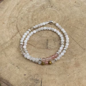 Bracelet Double Pierre de Lune et Tourmaline