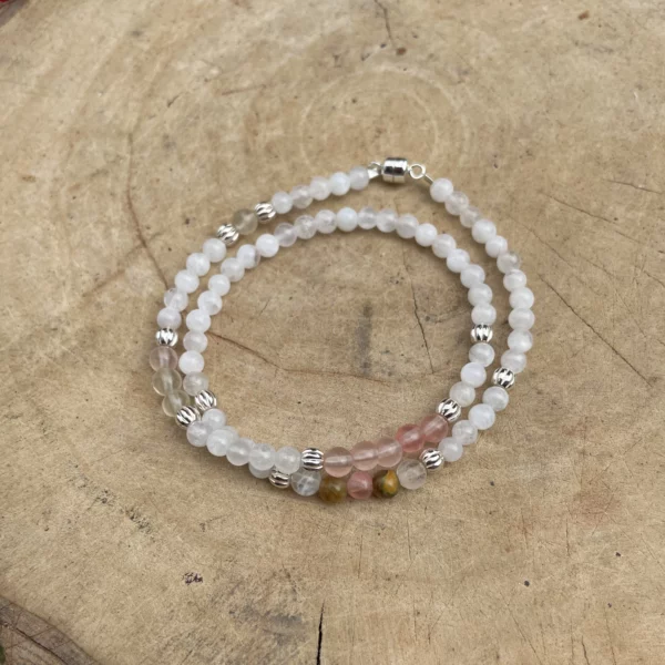 Bracelet Double Pierre de Lune et Tourmaline – Image 2
