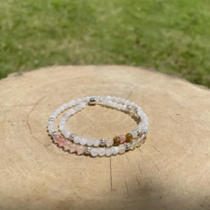 Bracelet Double Pierre de Lune et Tourmaline