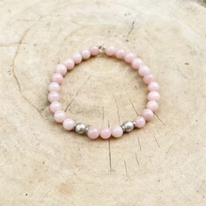 Bracelet Opale Rose Argent