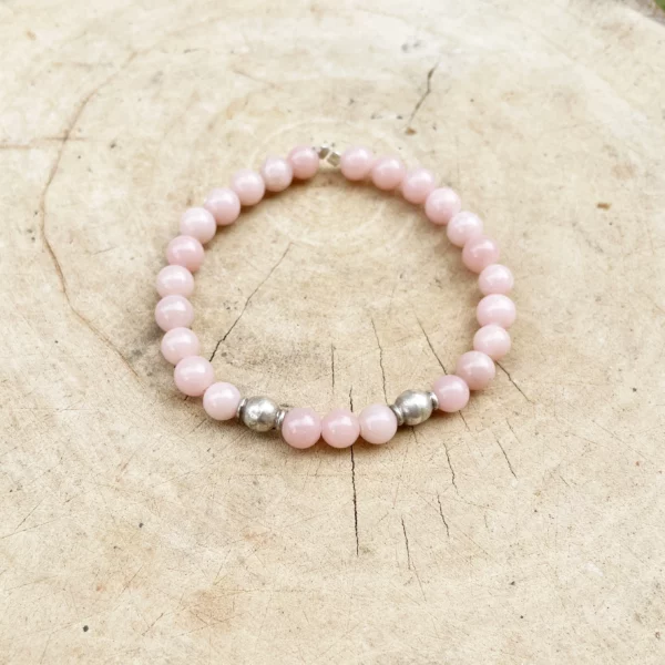 Bracelet Opale Rose Argent – Image 2