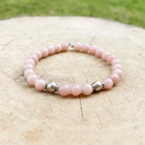 Bracelet Opale Rose Argent