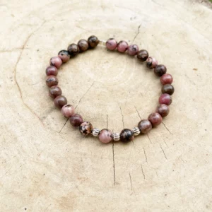 Bracelet en Rhodonite et Argent