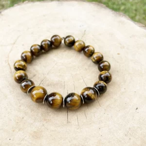 Bracelet Oeil de Tigre Argent