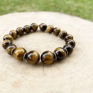 Bracelet Oeil de Tigre Argent