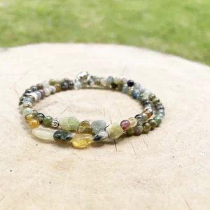 Bracelet Double Tourmaline Verte